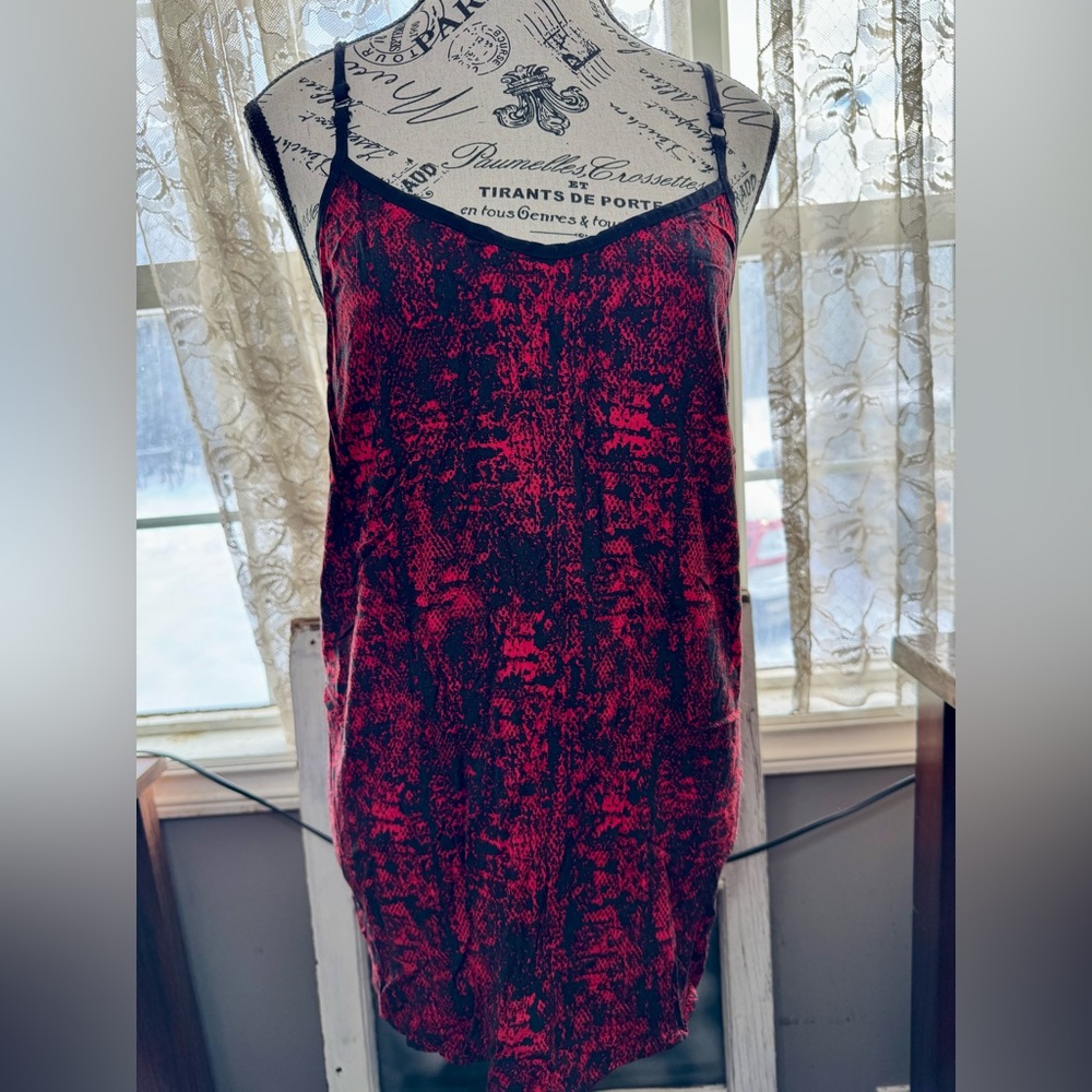 Spaghetti strap tank top.